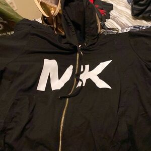 Michael Kors Women's 3x black and white logo hoodie jacket plus size like new!!!